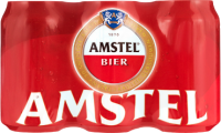 Amstel sixpack met 6 blikjes van 0,33 liter